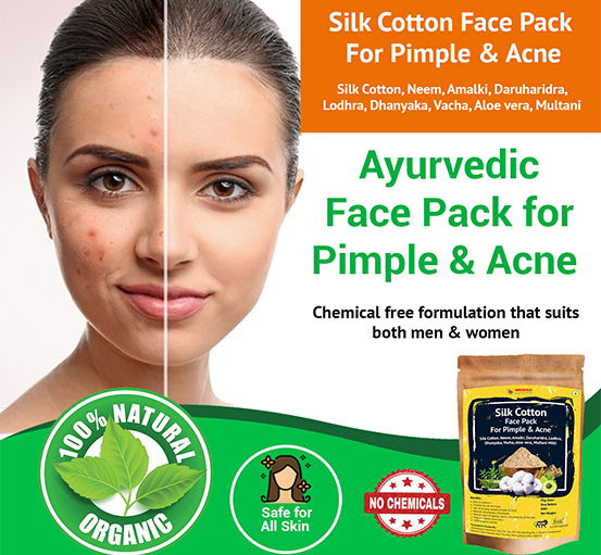 Silk Cotton face pack for pimples