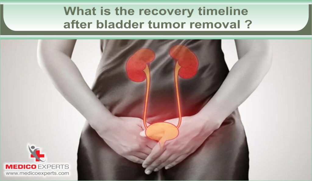 What is the recovery timeline after bladder tumor removal