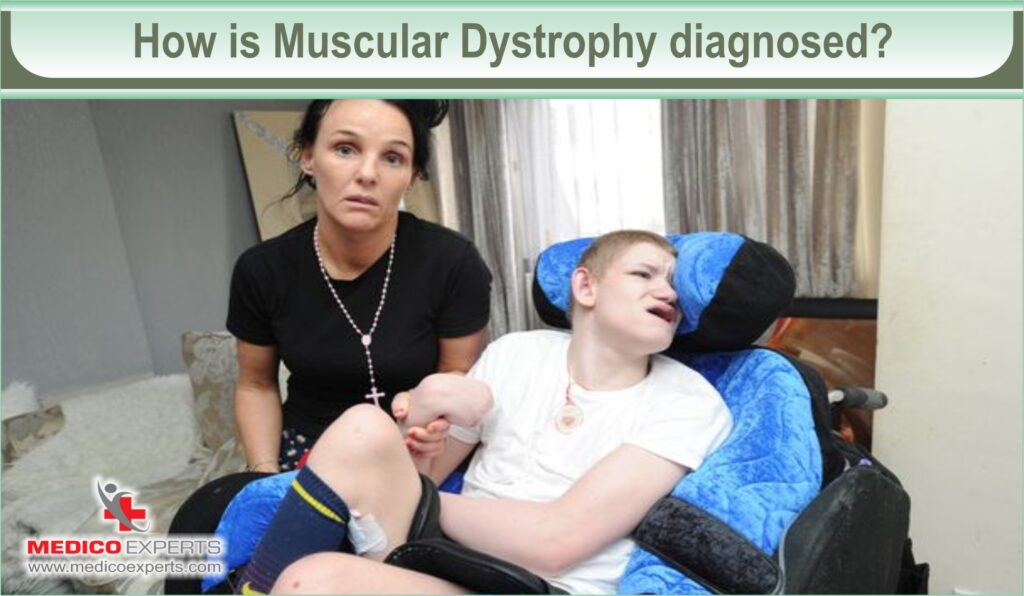 How is Muscular Dystrophy diagnosed?