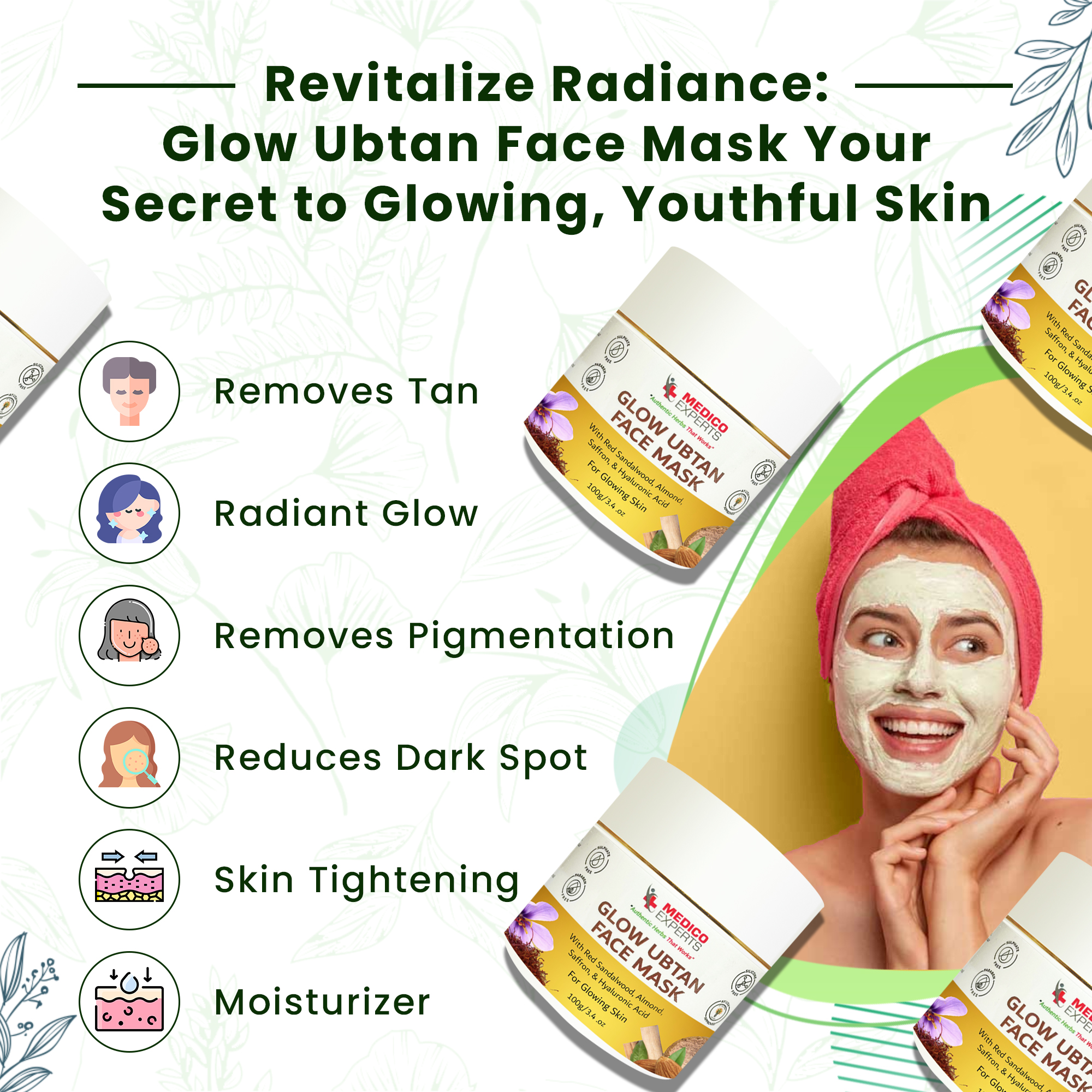 Glow Ubtan Face Mask for Glowing Skin