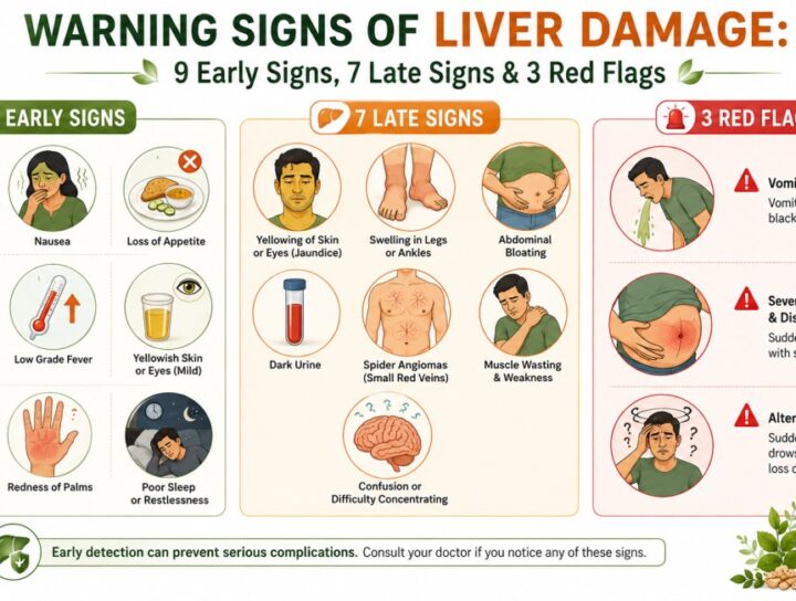 Warning Signs of Liver Damage: 9 Early Signs, 7 Late Signs & 3 Red Flags 60 Warning Signs of Liver Damage - Early, Late and Red Flag Signs