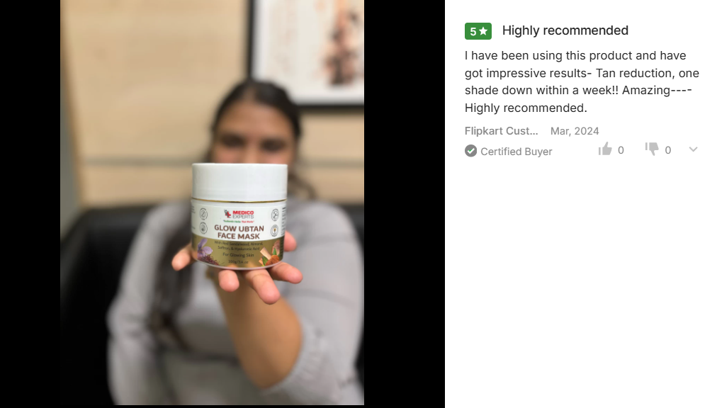 Review MedicoExperts Glow Ubtan Face Mask for Glowing Skin