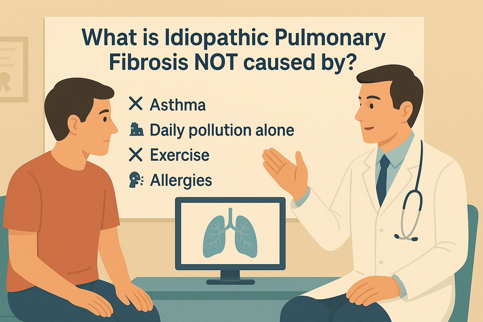 What is Idiopathic Pulmonary Fibrosis not caused by?