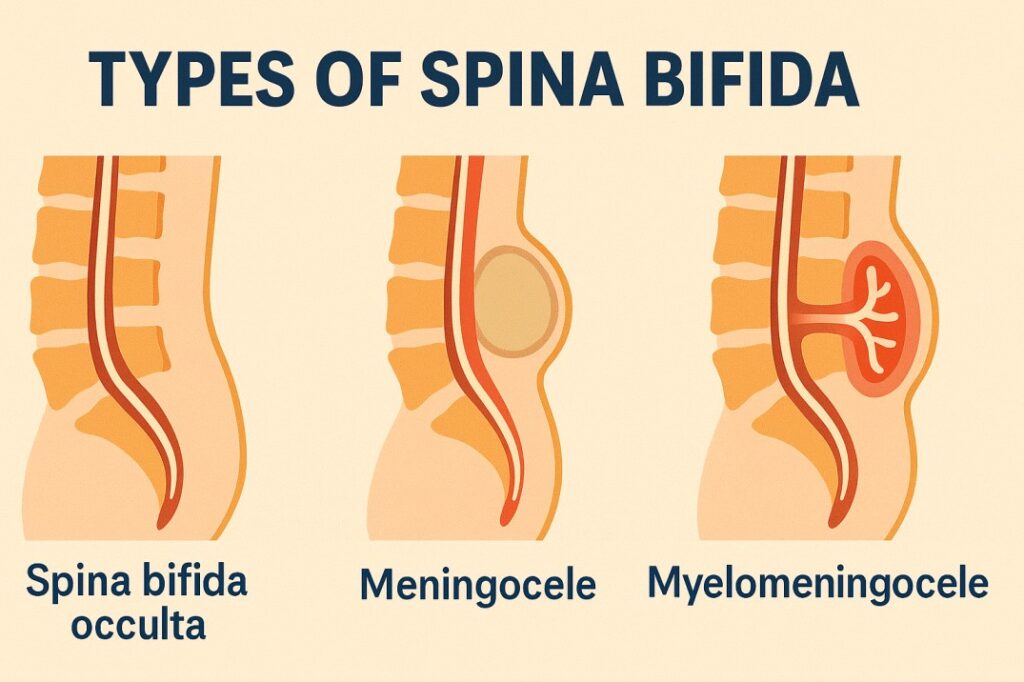 Spina Bifida Treatment in India, Types of Spina Bifida