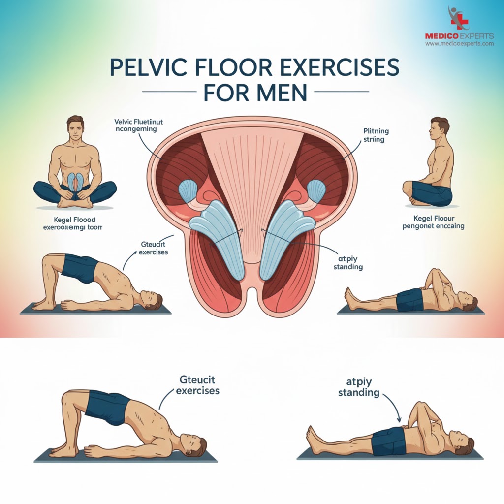 Pelvic Floor Exercises for Men: Improve Stamina & Control? 8 Pelvic Floor Exercises for Men