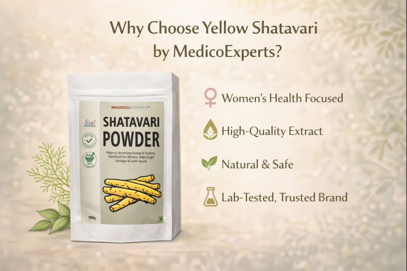 Shatavari For Menopause: Benefits, Dosage & How To Take It Naturally 12 Why Choose Yellow Shatavari by MedicoExperts?