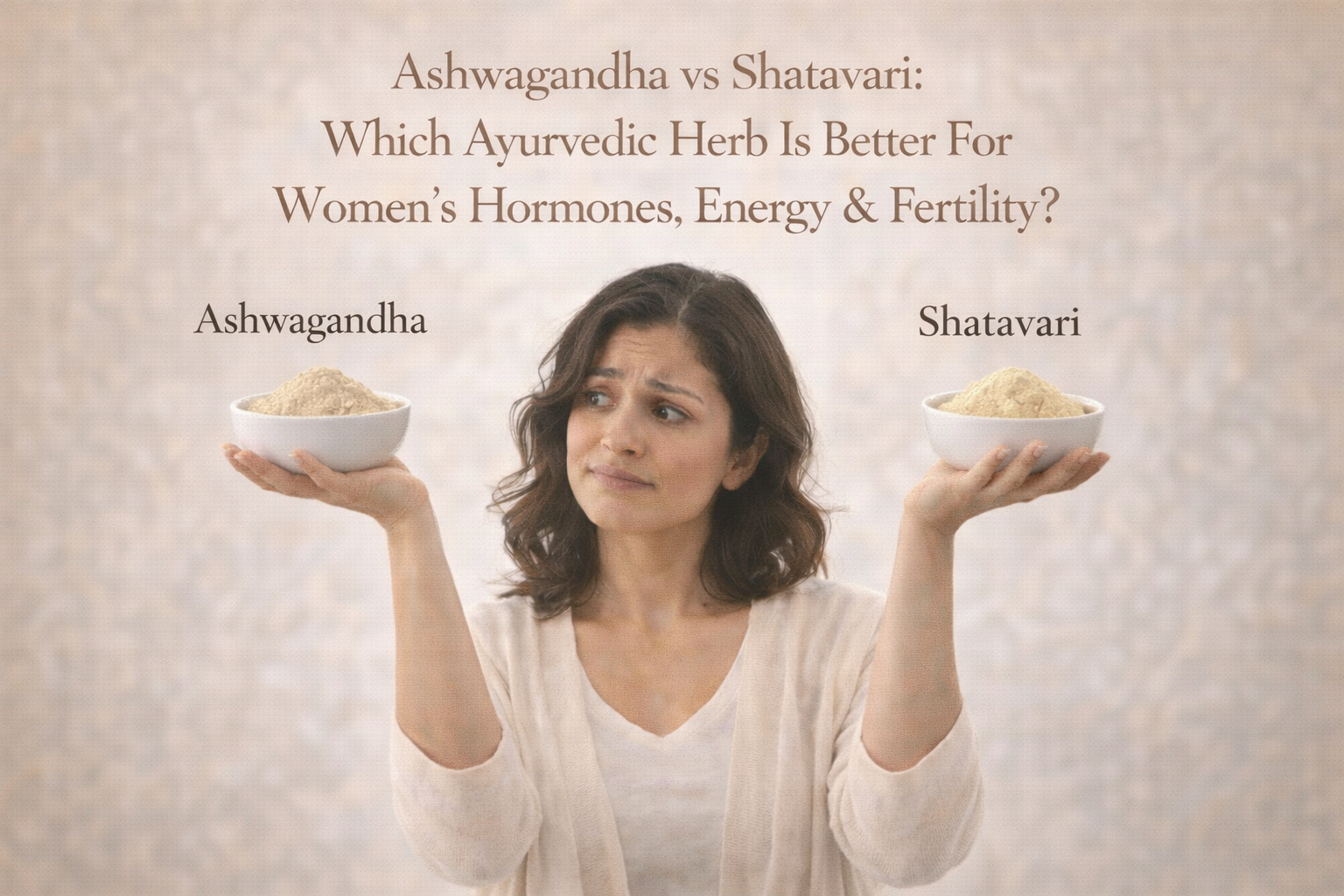 Ashwagandha vs Shatavari - Which Ayurvedic Herb Is Better For Women’s Hormones, Energy & Fertility?