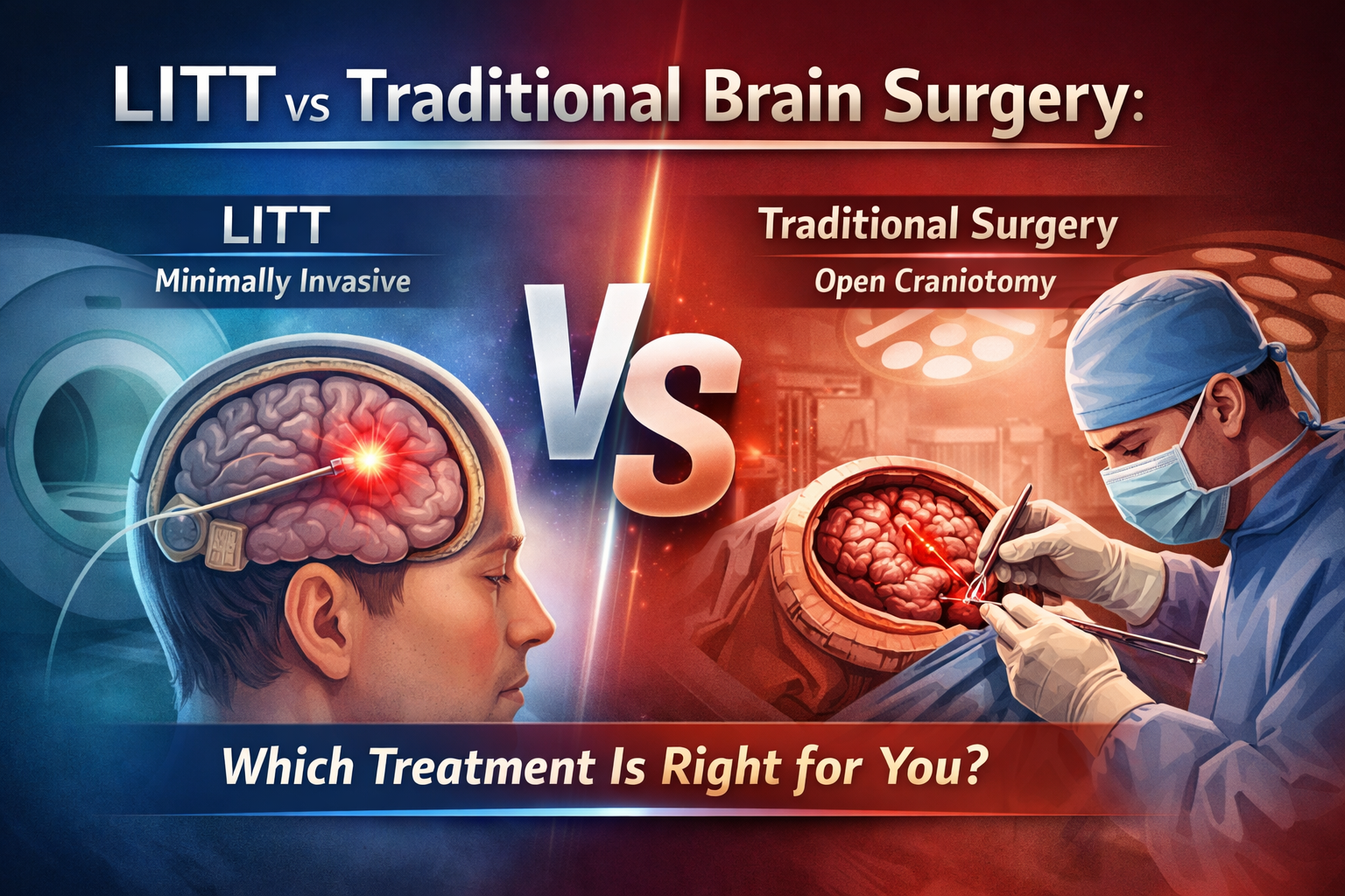LITT vs Open Brain Surgery