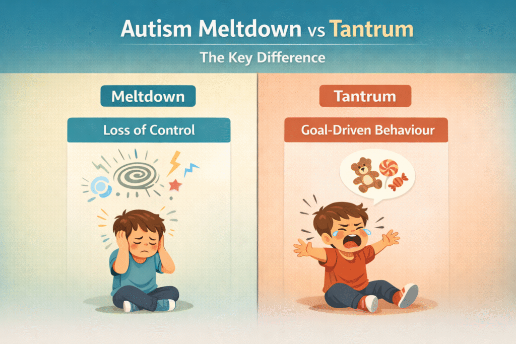 Autism Meltdown vs Tantrum - The Key Difference