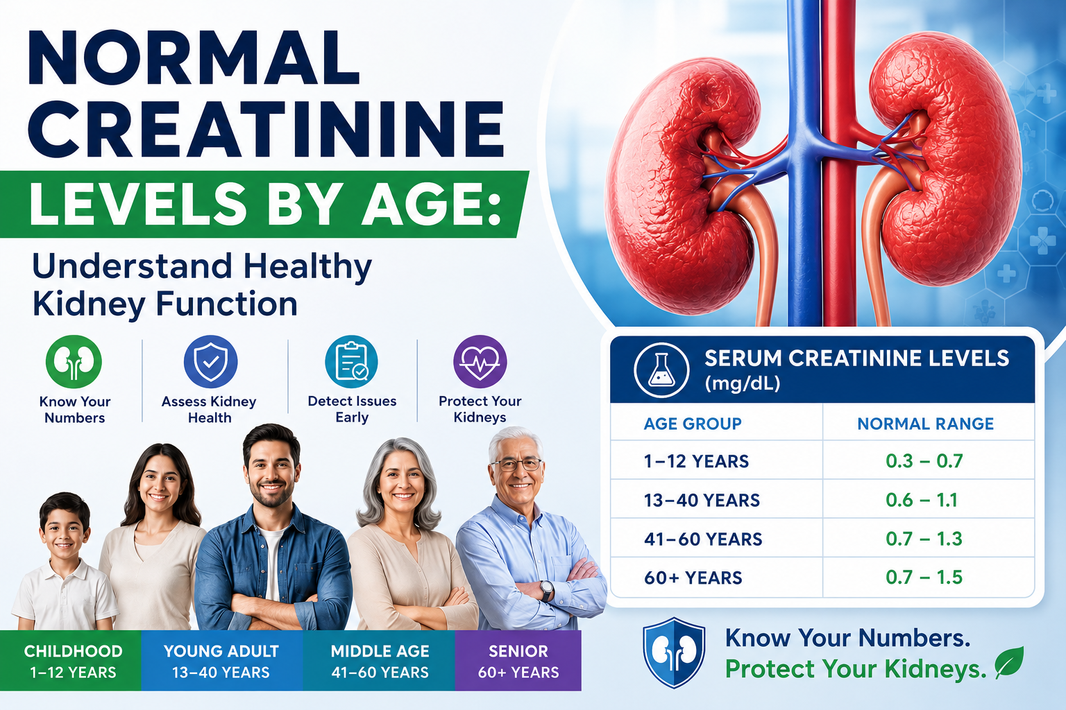 Normal Creatinine Levels by Age: Understand Healthy Kidney Function 7 Normal Creatinine Levels by Age