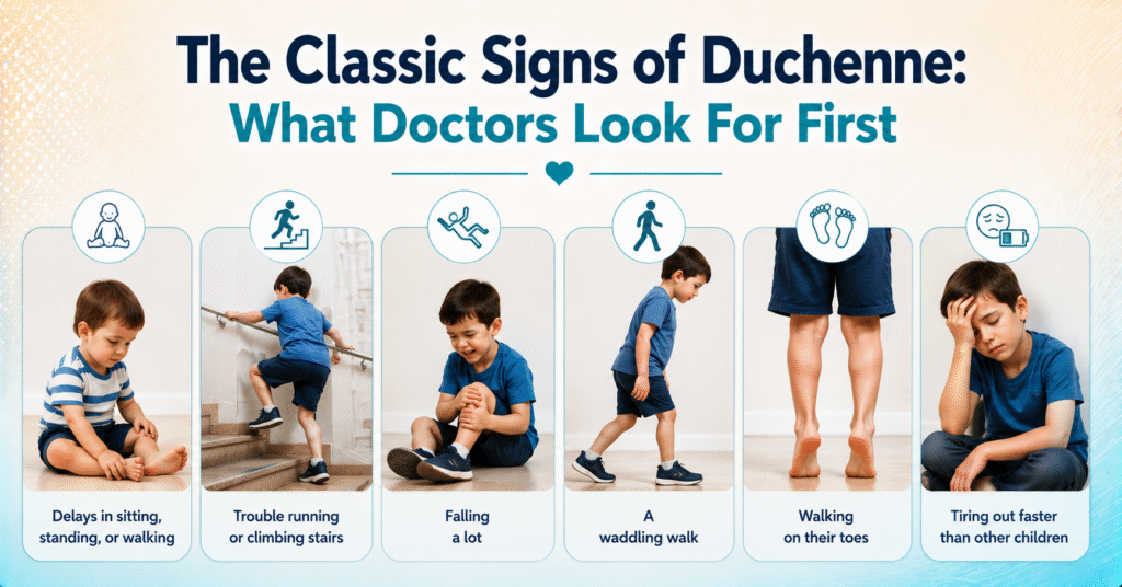 The Classic Signs of Duchenne - What Doctors Look For First