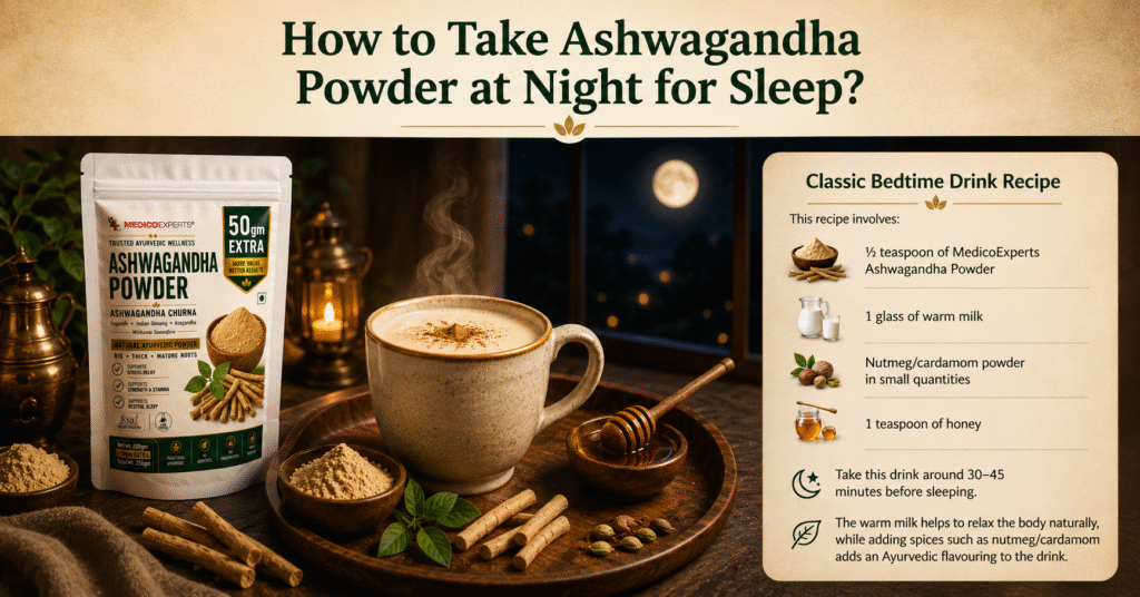 How to Take Ashwagandha Powder at Night for Sleep?