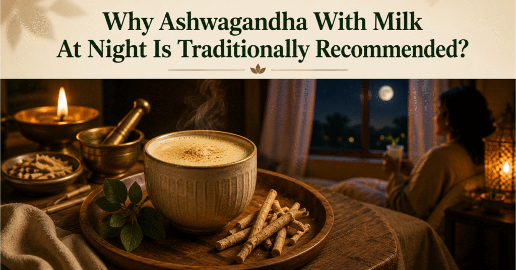 Why Ashwagandha With Milk at Night Is Traditionally Recommended?
