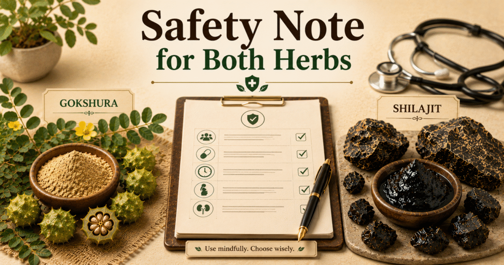 Safety Note for Both Herbs