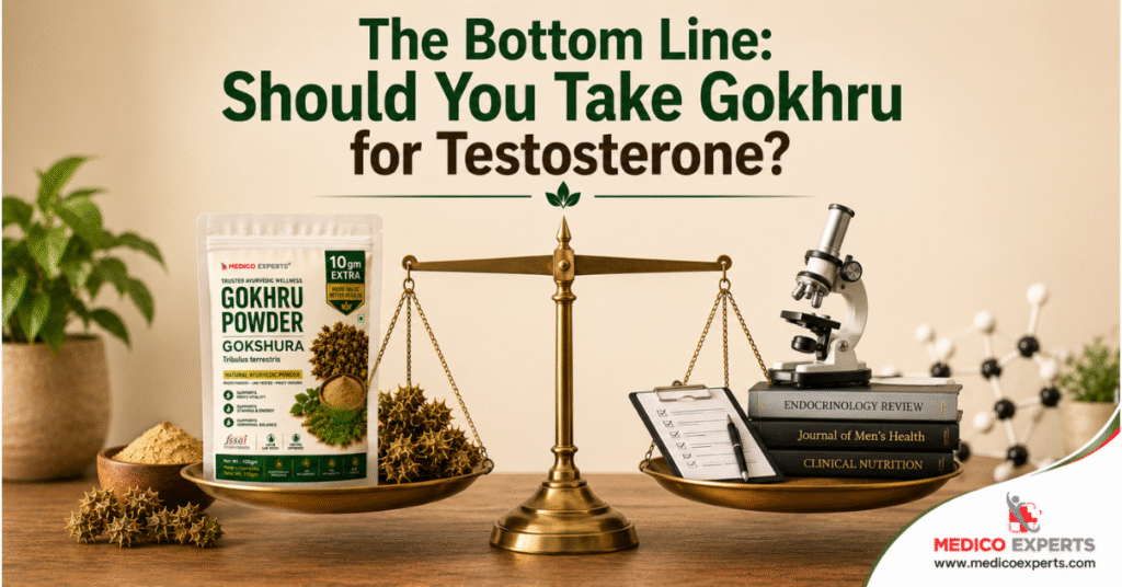 Gokhru For Testosterone: Does It Work? Science & Ayurveda Explained 12 The Bottom Line - Should You Take Gokhru for Testosterone?