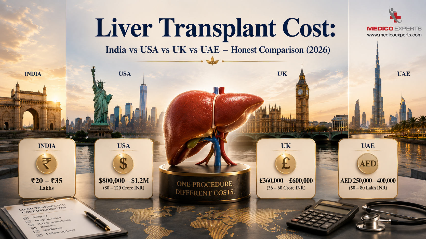 Liver Transplant Cost India vs USA vs UK vs UAE – Honest Comparison (2026)