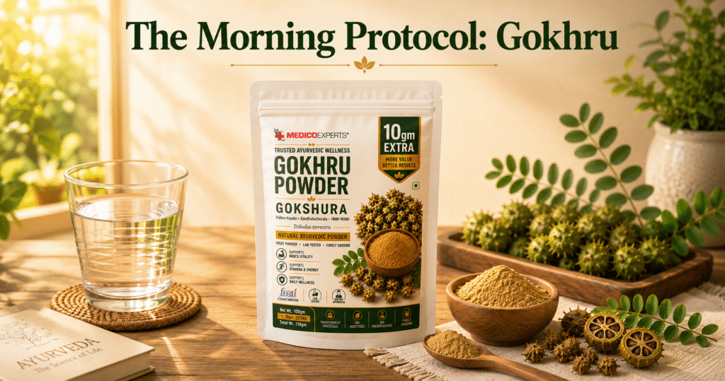 Men's Ayurvedic Daily Routine: The Gokhru and Ashwagandha Protocol 8 The Morning Protocol - Gokhru