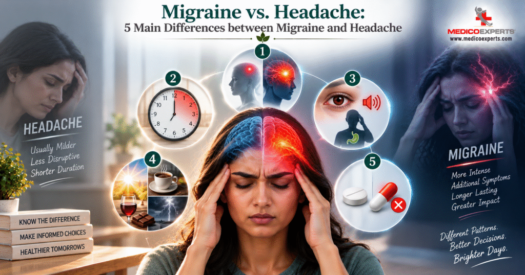 Migraine vs. Headache - 5 Main Differences between Migraine and Headache