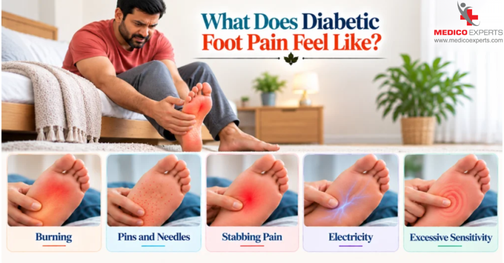 Diabetic Foot Signs and Symptoms: Warning Signs, Stages, and When to Seek Help 12 What Does Diabetic Foot Pain Feel Like?