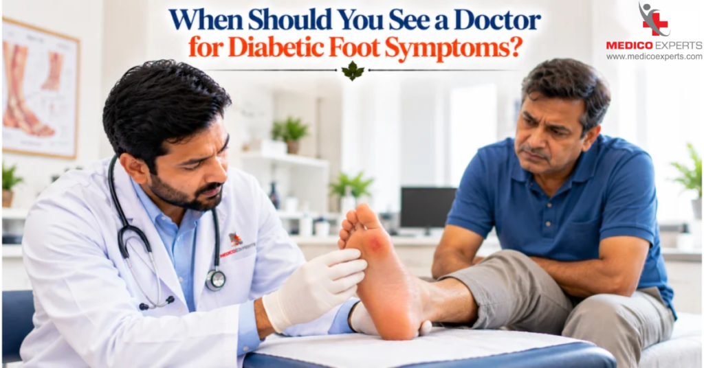 Diabetic Foot Signs and Symptoms: Warning Signs, Stages, and When to Seek Help 15 When Should You See a Doctor for Diabetic Foot Symptoms?